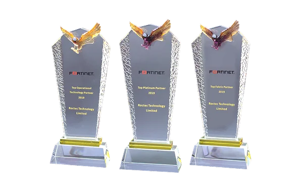 Fortinet Top Operational Technology, Top Platinum and Top Fabric Partner 2019 awards