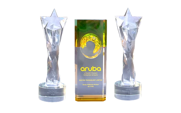 Aruba Platinum Partner awards 2020 including Top Partner Security Award